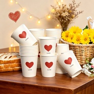 [50pcs] Disposable paper cups • Papercup Single Wall 8oz 12oz • Heat Resistant • Leak-Proof • Suitab
