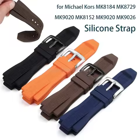 for Michael Kors MK8184 MK8729 MK9020 MK8152 MK9020 MK9026 Silicone Smartwatch Bands Soft Watch Stra