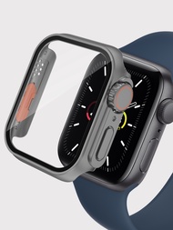 Ốp Case PC Kính Cường Lực Dành Cho Apple Watch Series 4-8/ SE Kiểu Dáng Ultra Curved Glass