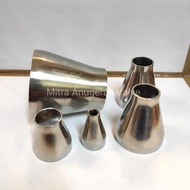 SHIPPINGbebas - Reducer Sanitary SS 316L 2" x 1 1/2"inch Reducer Sanitary SS 316