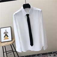 ♂☇Kemeja putih lelaki lengan panjang baju slim fit dengan rasa tidak menyeterika/White shirt men s l