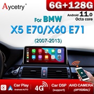 10.25& 39;& 39; Android 11 car Radio autoradio with screen for BMW X5/X6 E70 E71 CCC/CIC Carplay Blu