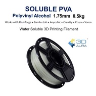 3D AURA Water Soluble PVA 1.75mm 500g 3D Printer Filament Printing Material