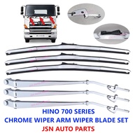 J05S08 HINO 700 SERIES CHROME WIPER ARM WIPER BLADE SET (1 SET)
