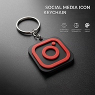 3D Printed Social Media Icon Keychain