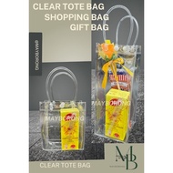 Transparent Goodies Bag Clear Tote Bag Shopping Bag Gift Bag Cosmetic Bag Packaging PVC Bag Beg Jern