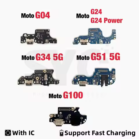 USB Charger Dock Connector Charging Port Microphone Flex Cable For Motorola Moto G04 G24 Power G34 5