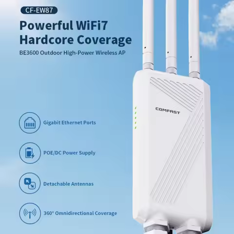 COMFAST BE3600 Outdoor CPE Wireless AP WiFi7 3600Mbps 2.4&5.8GHz WiFi Repeater Router Dual Dand Long