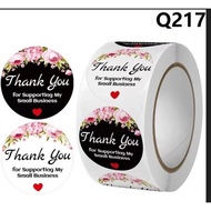 THANKYOU STICKERS Q217 (2.5CM) X 500PCS, SUITABLE FOR PACKING