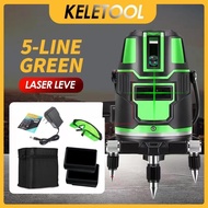 5 Line Green Laser Level 360° Rotary Automatic Cross Line Adjustable Laser Measuring Instrument
