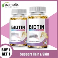 Ozmolts Biotin for Hair Growth Anti-Hair Loss Skin Care Strong Nails Biotin Supplement 120PCS