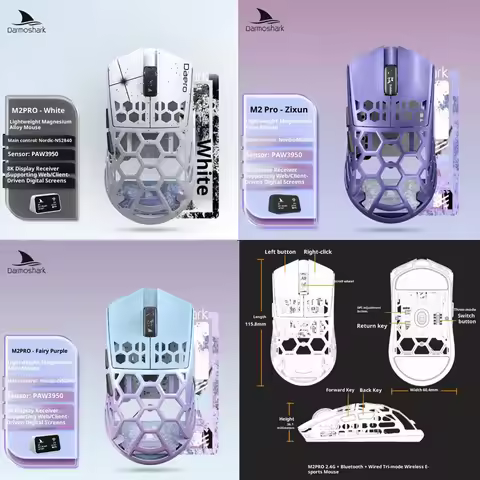 Darmoshark 100% Official Genuine Hot M2pro Magnesium Alloy 40g Lightweight Mouse For Small Hand Game