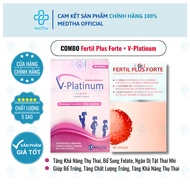 [EGG SUPPLEMENT COMBO] V-Platinum & Fertil Plus Forte - Folate Supplement, Egg Supplement, Increase 