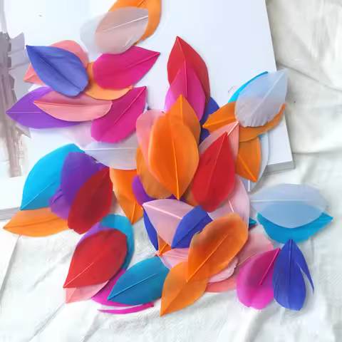 50/100pcs Natural Feathers 5-8cm Swan Feather Home Decoration Craft Colorful Plume DIY Wedding Party