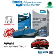 BENDIX Brake Pad  Honda HRV  HRV RS RU1RU5 1321  Metal King  General CT Front Brake Pad