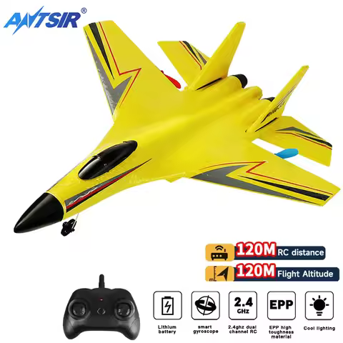 RC Plane HW33 2.4G Glider With LED Lights Remote Control Aircraft Flying Model Airplane EPP Foam RC 