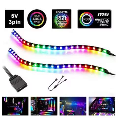 Rainbow ARGB WS2812B Addressable Digital Led Strip Light 3Pin 5V for PC MSI ASUS Aura SYNC AORUS RGB