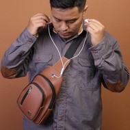 BIG !!! ZUKO Waistbag - ESL01 / Tas Selempang / Sling Bag + Port USB