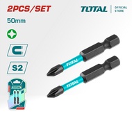 TOTAL Tools 2 Pcs Impact Screwdriver Bits Set (PH2 x 50mm / PH2 + PH2 x 65mm) TACIM71PH250 / TACIM72