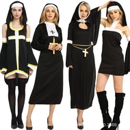 Nun Costume for Women, Sexy Nun Outfit Cosplay for Girl Church Even Halloween Costume Adult