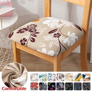 1 Piece Printed Chair Cover Stretch Seat Cover Chair Protector Slipcovers Armless Elastic Chair Covers For Home Dinning Kitchen