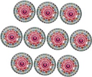 Baluue Cabinet Decor 10pcs Top Flower Magnetic Paste Round Fridge Stickers Whiteboards Stickers Calendar Magnets Cabinet Magnet Fridge Magnet Refrigerator Office Resin Crystal Glass