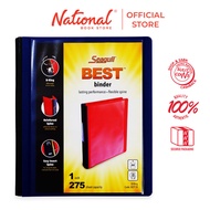 Seagull Ring Binder 3r BCP10 A4 1inches Dtype PP Cover With Front Pocket, Blue - Files & Folders
