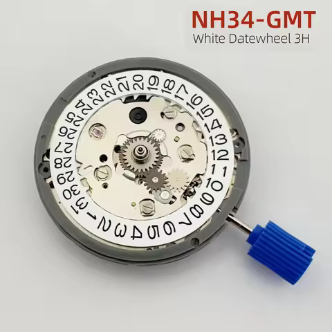 Japan Genuine GMT NH34 Movement Automatic 24 Jewels Mod Mechanical Watch Movement NH34A 24H GMT Hand