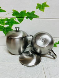 Ca uống nước inox 304 có quai và nắp đậy