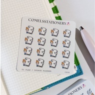COMELS Update Planner To Plan Daily Chores Sticker Sheet for Planner Bullet Journals Journaling Diar