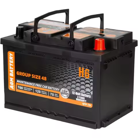 BCI Group 48 Car Battery, 12V 70Ah Size H6 Automotive Battery Premium Maintenance Free AGM Batteries