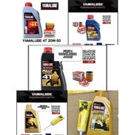 FREE OIL FILTER/GEAR OIL🔥YAMALUBE 4T ENGINE OIL MINYAK HITAM 20-50W 20-40W SEMI SYNTHETIC FULLY SYNT