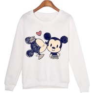 Sweatshirt Cartoon Anime Long Seved Loose Casual Hoodies Mickey And Minnie Kiss Hoodie Lover Hoodies Pullover