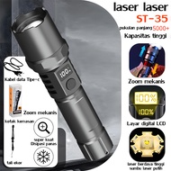 Penyinaran 1000m tanpa pengisian daya selama 90 hari Senter super terang Senter mini Senter mini cas