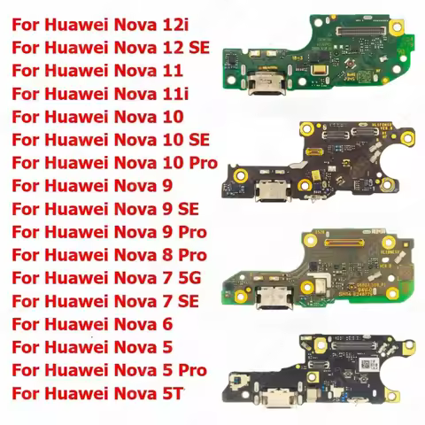 Charge Board For Huawei Nova 12 12i 11 11i 10 9 SE 8 Pro 7 5G 6 5 5T Charging Port Usb Connector Pla