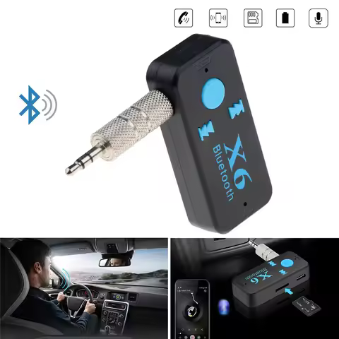 3.5Mm Aux Bluetooth Handsfree Car Kit Wireless A2Dp Audio Receiver TF Card Mp3 Music Transmitter for