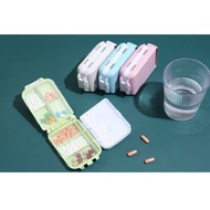 Portable Daily Pill Storage Box Brooch Jewelry Pin Plastic Transparent Storage Box