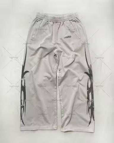 Europe and the United States Harajuku street wear zipper hoodie men clothing Y2k pants retro hip hop