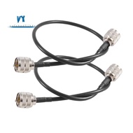 Pack of 2 CB Radio Antenna Cable 50Cm PL259 UHF Male to Male RG58 Coaxial Patch Lead for Amateur Ham