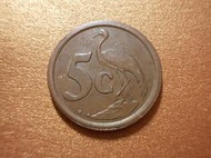 南非 1993年 5C 鳥類圖案 絕版硬幣-保證真品