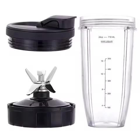 For Ninja Blender Replacement Parts 24Oz Cup 7 Fins Extractor Blade, for Nutri Ninja Auto IQ BN801 S