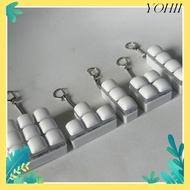 YOHII Fidget Keychain, DIY Keyboard 3/4/9Keys Finger Keyboard Cap,  Keys Button Steamed Bread Relief