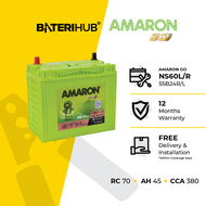 [ FREE INSTALLATION ] Bateri Kereta 46B24L | 46B24LS | Amaron Go | Car Battery | Proton Saga Iswara 