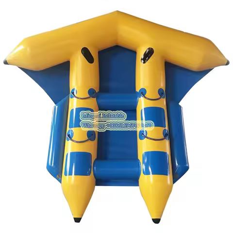 Durable PVC Tarpauline 4 Rider Tarpaulin, PVC Inflatable Floating Flyfish Banana Boat Water Towable 