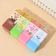 Penlab 4pcs Milk Eraser Set Cartoon Mini Banana Chocolate Less Dust Eco PVC Cleaning Tools for Penci