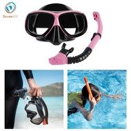 Dovewill 450 Degree Nearsighted Snorkel Set Goggles Diving Mask Adults Diving Goggles
