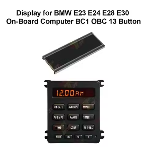 BC1 OBC 13 Button LCD Display for BMW E23 E24 E28 E30 On-Board Computer