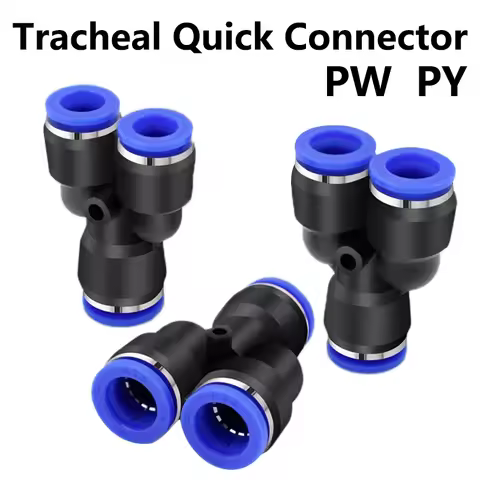 PY PW Y Shape Plastic Pneumatic Connector Pipe Fitting Quick Push For Air Water Connecting 4 6mm 8mm