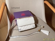 TORY BURCH 托里伯奇新款 FLEMING 小號菱格刺繡鏈條包