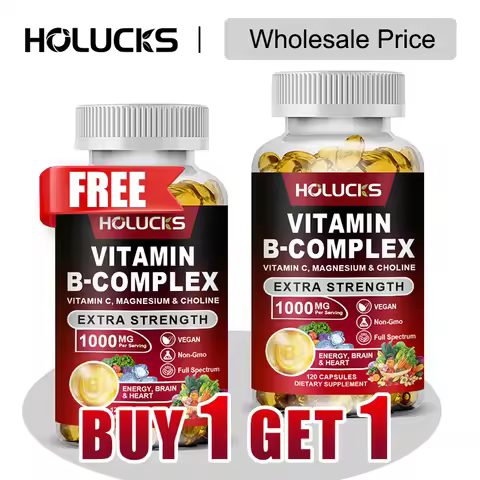 Buy 1 Get 1 Free! Pure Vitamin B Complex Supplement, for Energy, Metabolism & Nervous System, Immune
